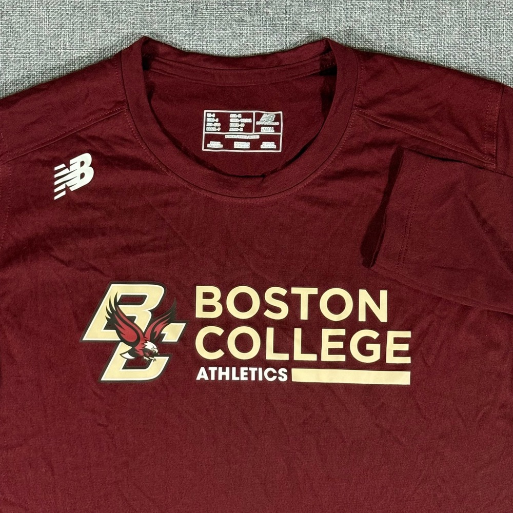 New Balance Boston College Athletics Shirt Womens Small Maroon Long Sleeve Top